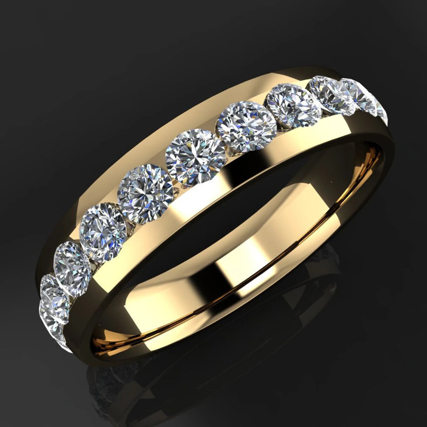 beau ring - men's wedding band, 2 carat moissanite men's ring - J Hollywood Designs