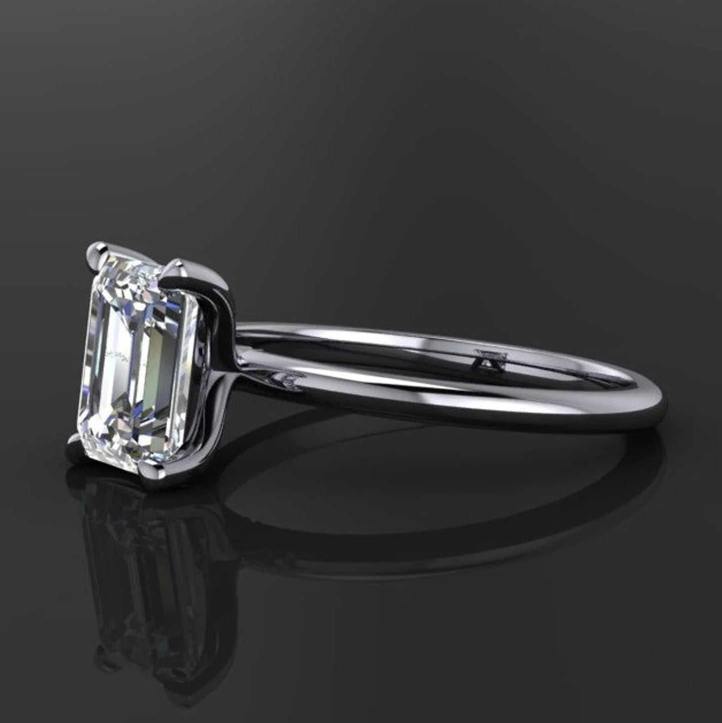 ready to ship - naked shay ring - 2 carat emerald cut round NEO moissanite engagement ring - J Hollywood Designs