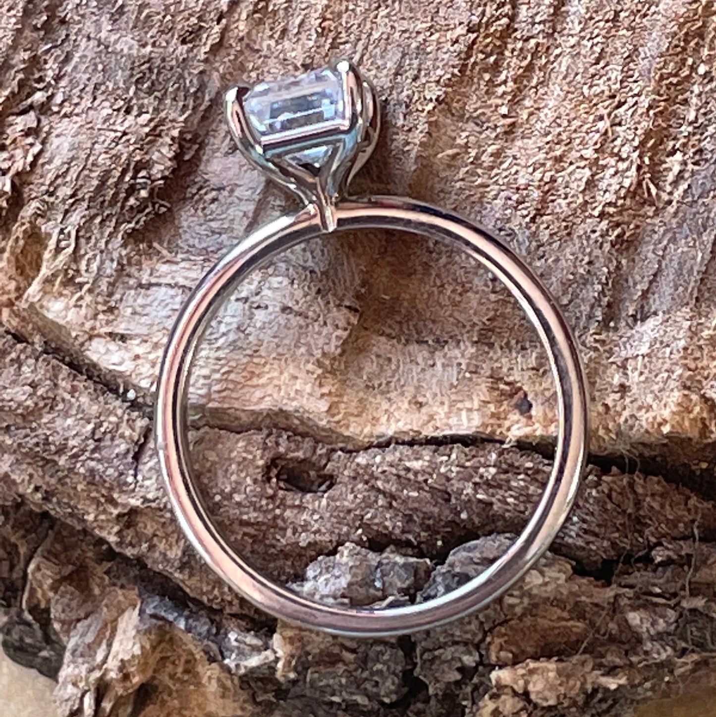 ready to ship - naked shay ring - 2 carat emerald cut round NEO moissanite engagement ring - J Hollywood Designs